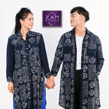 Men Knee Long Dress Shirt